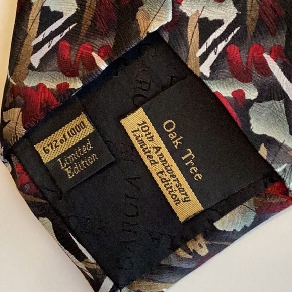 Vintage J. Garcia 10th Anniversary Oak Tree Silk Tie - Picture 5 of 6